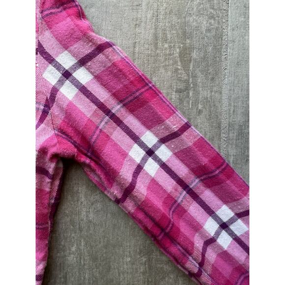 FADED GLORY Girls Long Sleeve Flannel Plaid Button Front Shirt Size XS 4/5 Fall - Picture 5 of 6